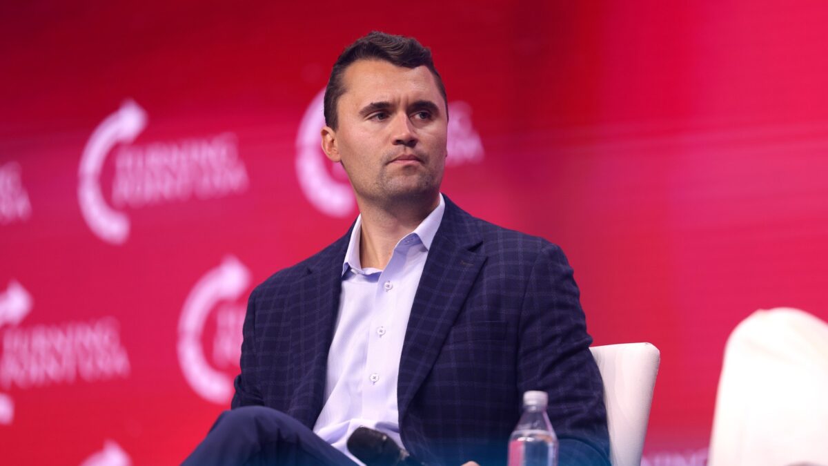 Charlie Kirk seated onstage at the 2025 Turning Point USA Student Action Summit in Tampa, Florida, in July 2025.